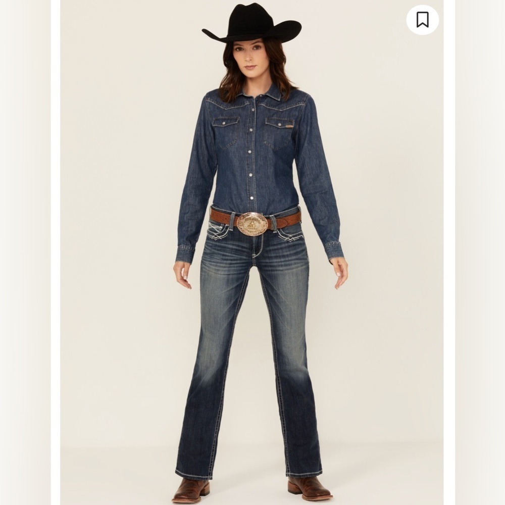 ARIAT MID RISE BOOT CUT REAL RIDING JEANS